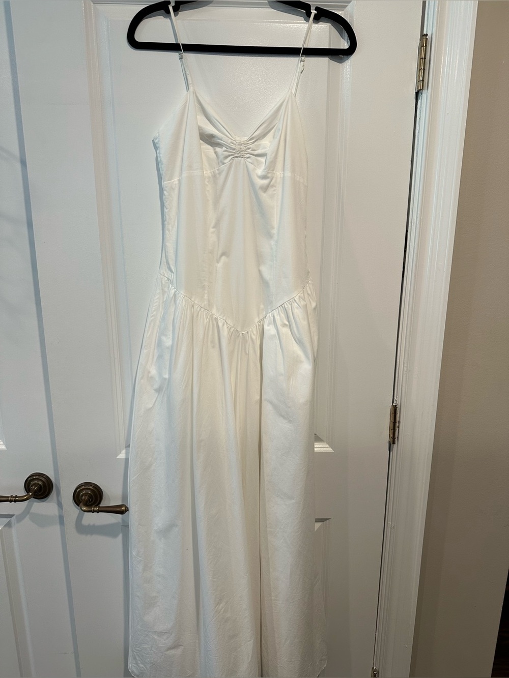 Zara white drop waist maxi dress NWT